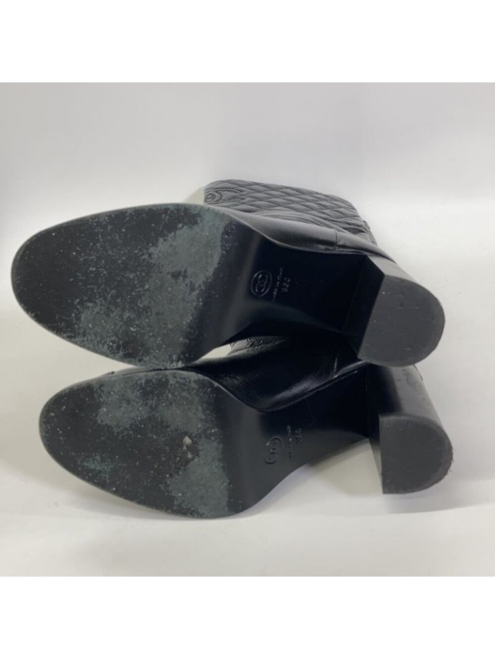 Chanel CC Logo Lambskin Quilted Long Boots 36c - Picture 6 of 8